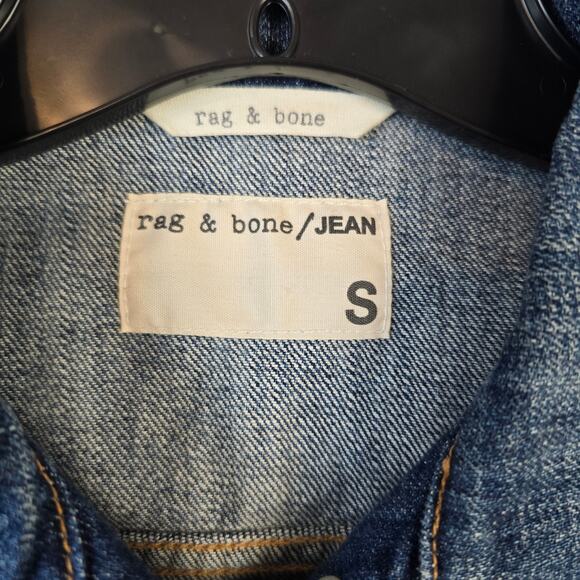 Rag & Bone Burney Denim Vest Women's S Medium Wash Festival Grunge Boho Casual - Picture 7 of 15